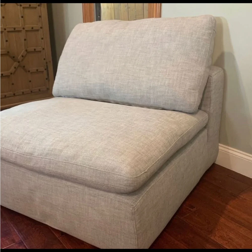 Restoration Hardware Taupe/Gray Upholstery Fabric Panel